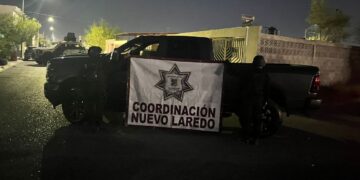 Guardia Estatal ubica camioneta con presunto cargamento de droga en Nuevo Laredo