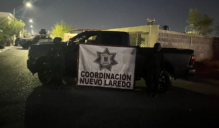 Guardia Estatal ubica camioneta con presunto cargamento de droga en Nuevo Laredo