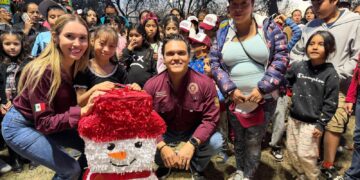 Posada navideña reúne a más de 300 niñas y niños en la colonia Almaguer