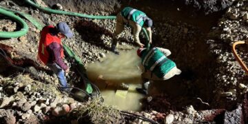 Maquinaria daña línea principal del acueducto durante obras de la segunda etapa
