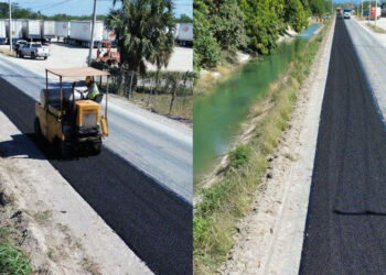 Realiza gobierno de Américo trabajos de conservación en carretera estatal Estación Calles-Xicoténcatl