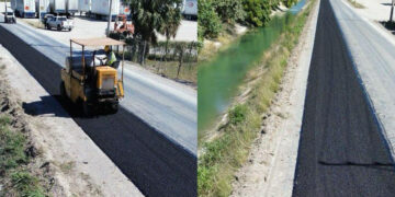 Realiza gobierno de Américo trabajos de conservación en carretera estatal Estación Calles-Xicoténcatl