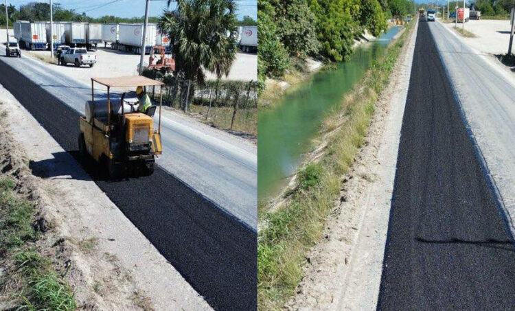 Realiza gobierno de Américo trabajos de conservación en carretera estatal Estación Calles-Xicoténcatl
