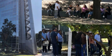 🚨🔥 ¡Alerta en la torre de cristal! fuerte olor provoca evacuación en pleno bulevar Práxedis Balboa 🔥🚨
