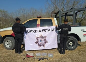 Guardia Estatal asegura arma y narcóticos en Río Bravo