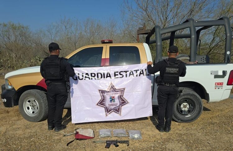 Guardia Estatal asegura arma y narcóticos en Río Bravo