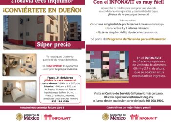 INFONAVIT activa punto de venta de viviendas del bienestar en Altamira, Tamaulipas