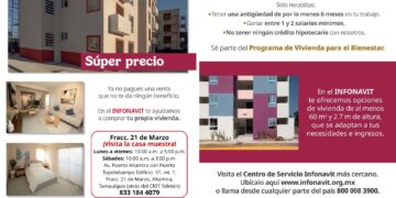INFONAVIT activa punto de venta de viviendas del bienestar en Altamira, Tamaulipas