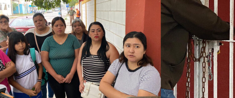 Cierran padres de familia la primaria “Emilio Caballero Caballero” ante falta de docente