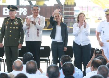 Acompaña Américo Villarreal a Claudia Sheinbaum en conmemoración de la Expropiación Petrolera