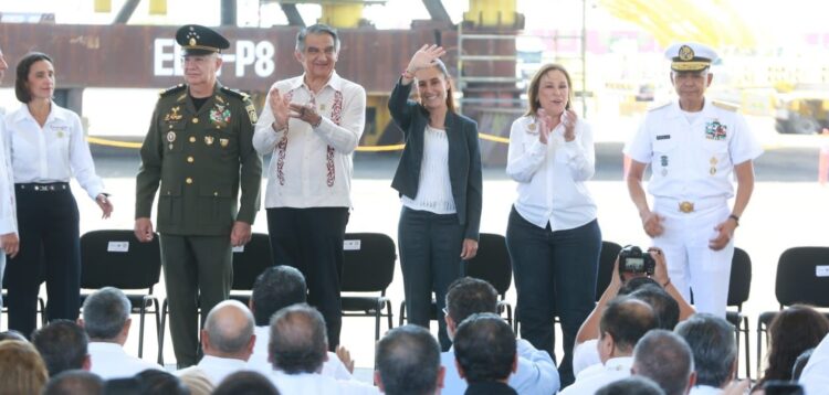 Acompaña Américo Villarreal a Claudia Sheinbaum en conmemoración de la Expropiación Petrolera