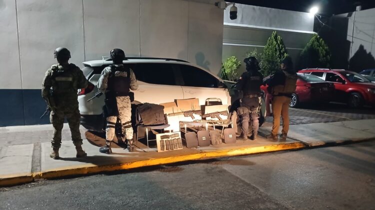 Guardia Estatal asegura armamento, municiones y drogas en Matamoros