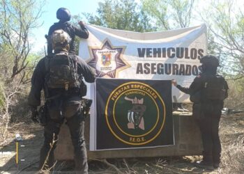 FEGE y Guardia Estatal repelen agresión y aseguran vehículo tipo “Monstruo” en Reynosa