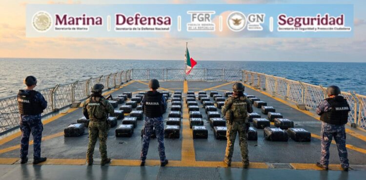 Aseguran cerca de 2 toneladas de cocaína en operativo marítimo en Acapulco; suma más de 60 toneladas incautadas