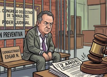 Un juez impuso prisión preventiva por dos años al exmagistrado Edgar “N” en Tamaulipas.