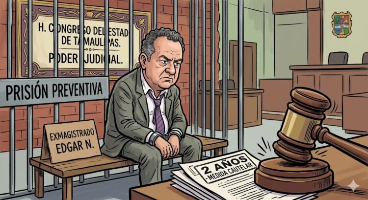 Un juez impuso prisión preventiva por dos años al exmagistrado Edgar “N” en Tamaulipas.