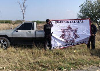 Guardia Estatal recupera camioneta con reporte de robo en carretera Tampico-Mante