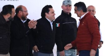 Inicia semana Humberto Prieto, participando en ceremonia cívica junto al Gobernador Américo Villarreal.