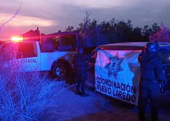 Asegura Guardia Estatal vehículo robado, arma larga y equipo táctico en Nuevo Laredo