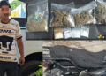 Cae motociclista con presuntas drogas tras intentar evadir a la Guardia Estatal en Victoria