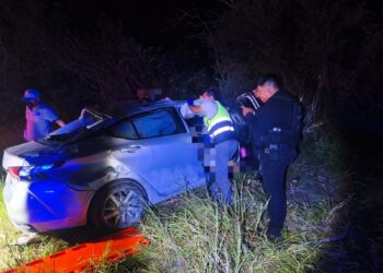Guardia Estatal atiende accidente en la Carretera Victoria-Matamoros