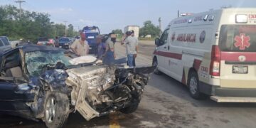 Accidente provoca cierre parcial en la carretera San Fernando-Reynosa; reportan personas lesionadas