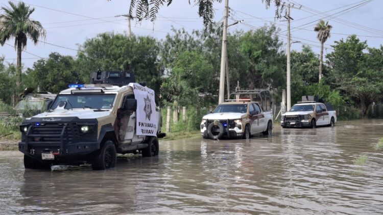 Guardia Estatal activa Plan Tamaulipas en Río Bravo para atender afectaciones por lluvias