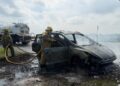 Incendio de vehículo provoca cierre parcial en la Carretera Victoria-Matamoros