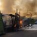 Tragedia en la carretera Tampico-Valles: choque entre tráileres deja dos muertos tras incendio de unidades