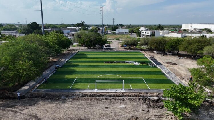 Fortalece Tamaulipas el Mundial Social con canchas deportivas
