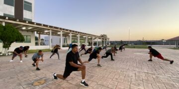 Guardia Estatal de Tamaulipas fortalece preparación física de sus elementos con entrenamiento permanente en Matamoros