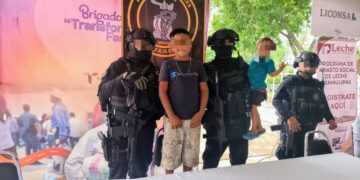 Familias de González fortalecen la cercanía con la Guardia Estatal durante brigada ciudadana