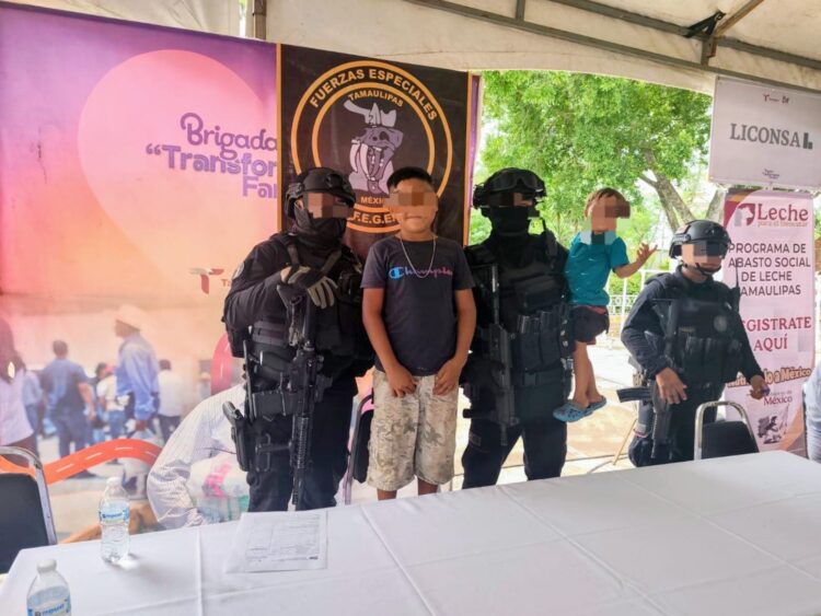Familias de González fortalecen la cercanía con la Guardia Estatal durante brigada ciudadana