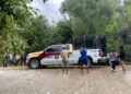 Guardia Estatal rescata a personas atrapadas tras hundimiento de tubular en río de Ciudad Victoria