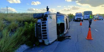 Guardia Estatal atiende accidente en Viaducto Reynosa