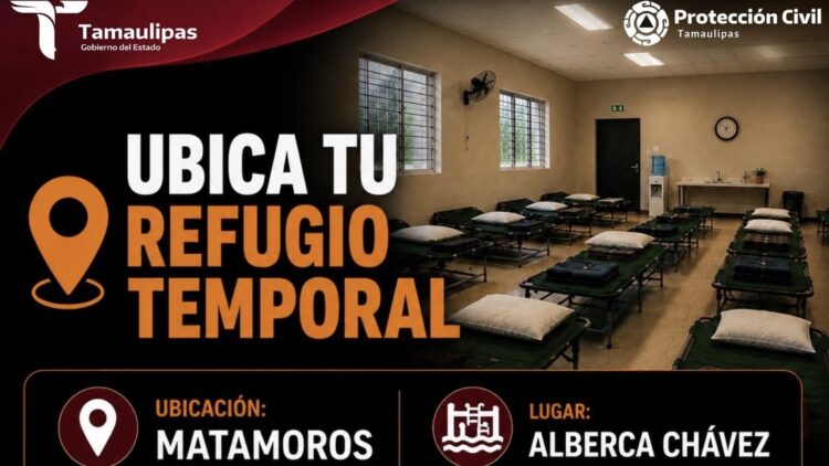 Protección Civil habilita refugios ante fuertes lluvias en la frontera