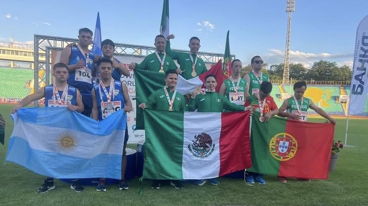 Ganan tamaulipecos oro y plata en Mundial de Atletismo para atletas con síndrome de Down