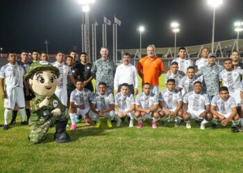 Celebran partido amistoso Correcaminos UAT Premier y Guardia Nacional