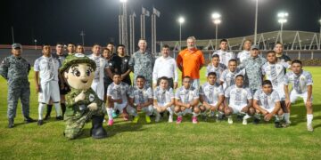 Celebran partido amistoso Correcaminos UAT Premier y Guardia Nacional