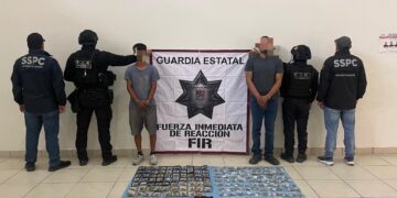 Operativo conjunto en Reynosa deja dos detenidos y asegura droga, radios y dinero en efectivo