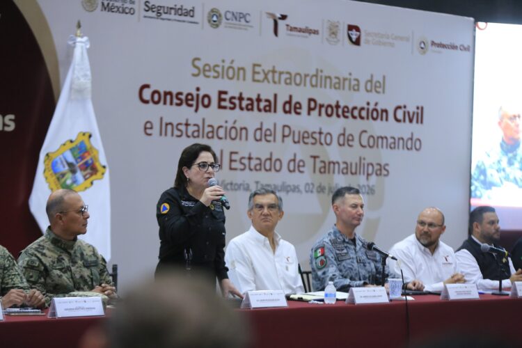 Instalan CNPC y Gobierno de Tamaulipas Puesto de Comando Interinstitucional para fortalecer la atención ante lluvias y ciclones